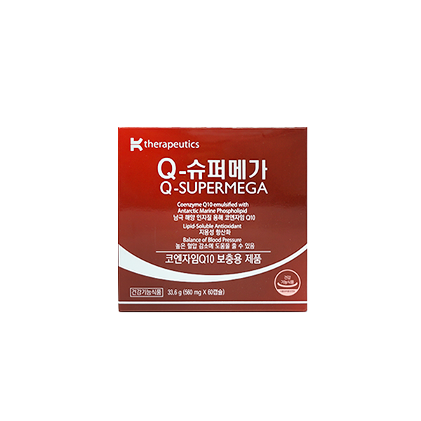 Q-슈퍼메가 (60캡슐) 1개월 코엔자임Q10+크릴오일(부원료)