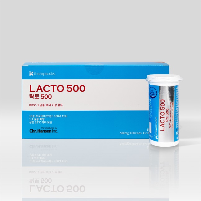 락토500 유산균 액티브 바이알 30캡슐 x 4병 (4개월분)